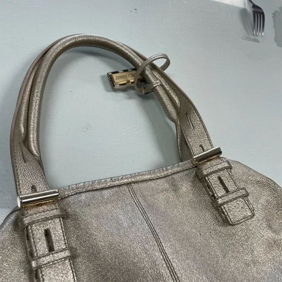 Women’s Vintage Leather Jimmy Choo Sparkly Large Purse 👛 Bag Pre Owned Used - Picture 3 of 16